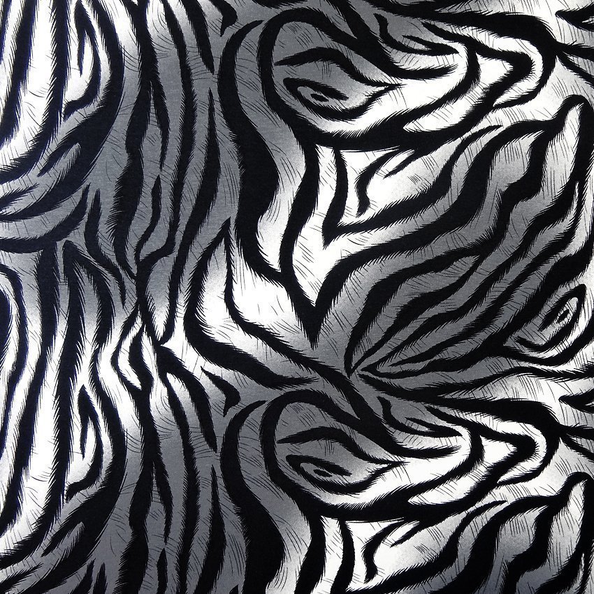 Tissu Viscose Tigré Noir et blanc
