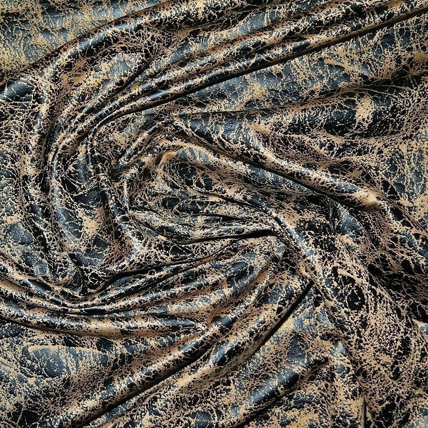 Tissu Simili cuir Marbré Marron