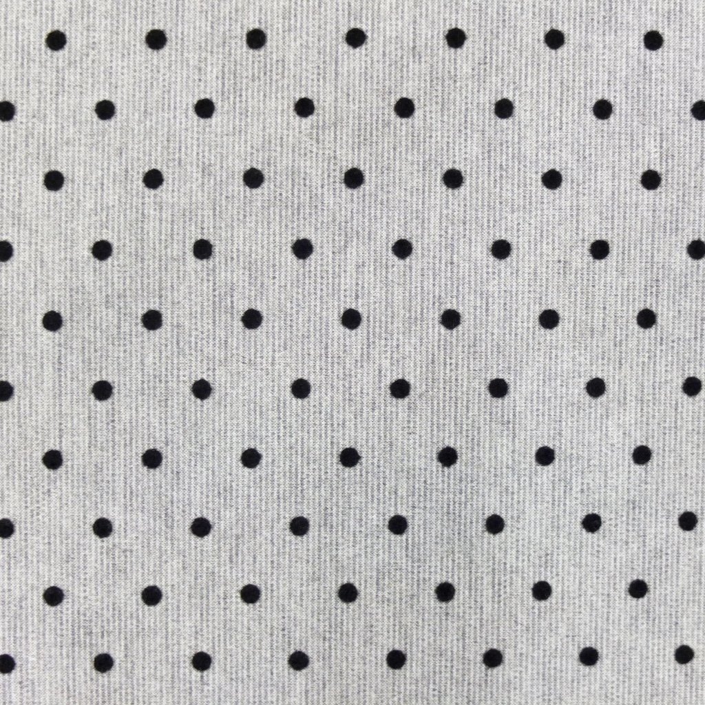 Tissu Jersey Milano Pois Gris Pois noir