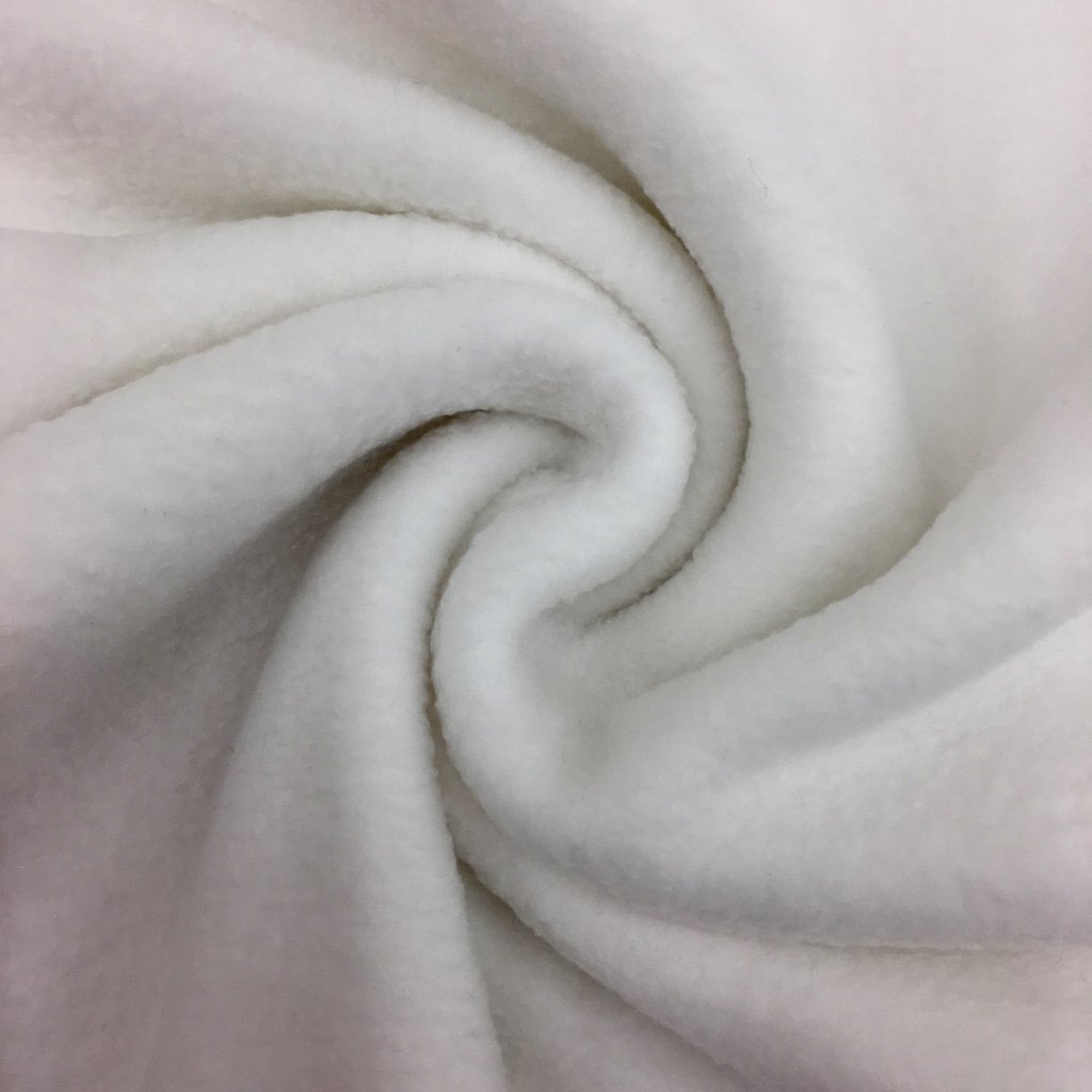 Tissu Polaire uni Blanc