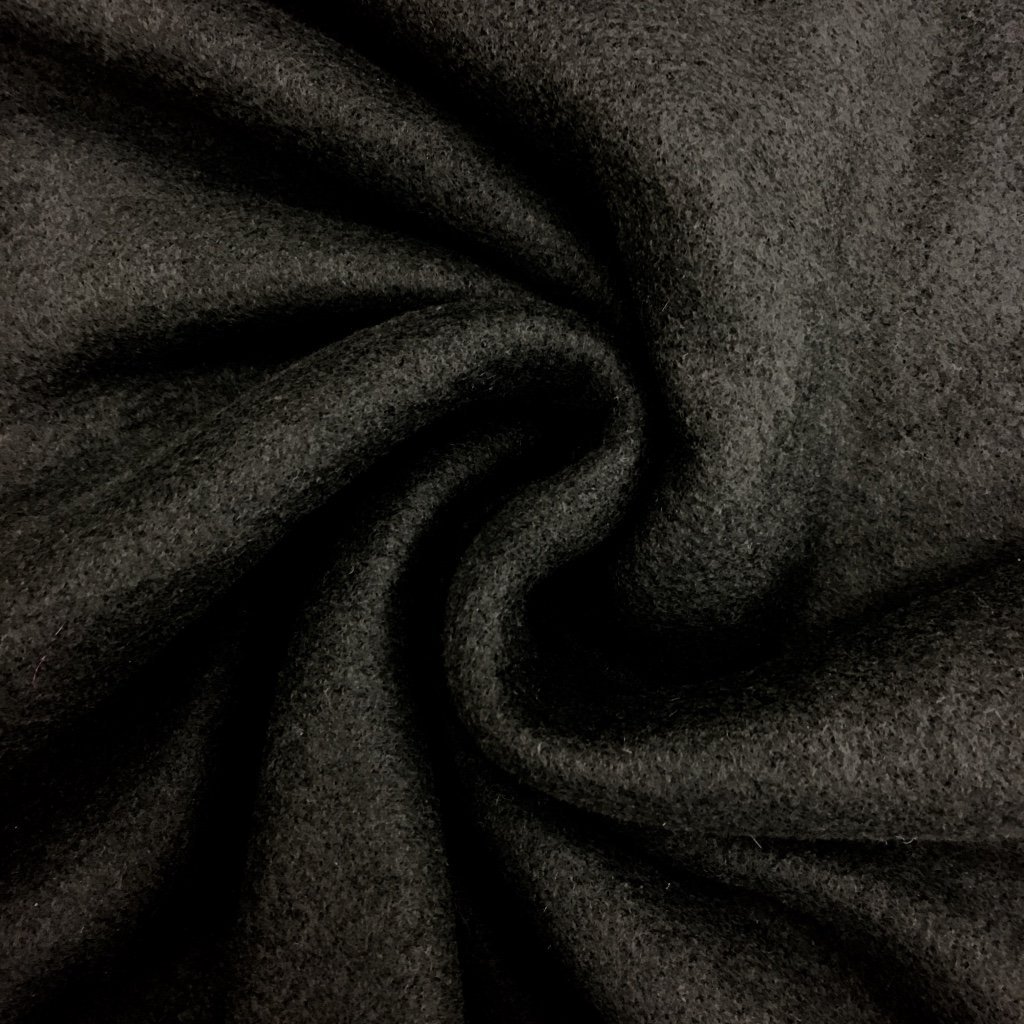 Tissu Polaire uni Noir