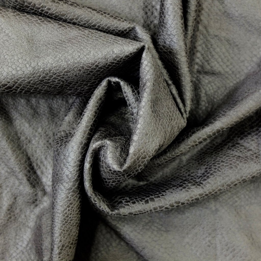 Tissu Simili cuir souple Serpent Taupe Serpent