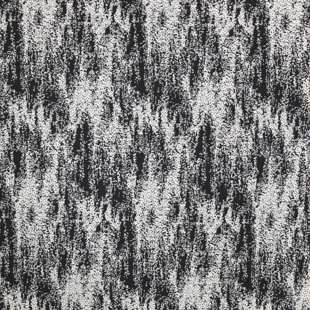 Tissu Maille jersey Noir Points blancs