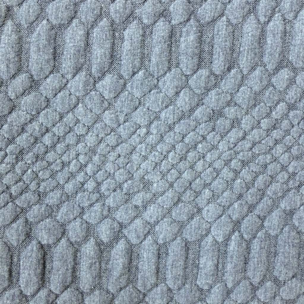 Tissu Jacquard Bubble Bleu chiné Serpent