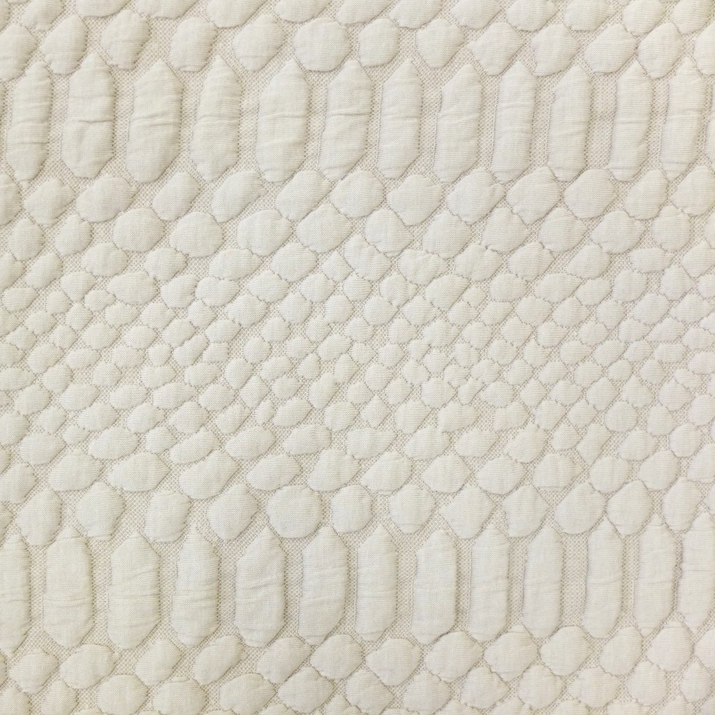 Tissu Jacquard Bubble Beige Serpent