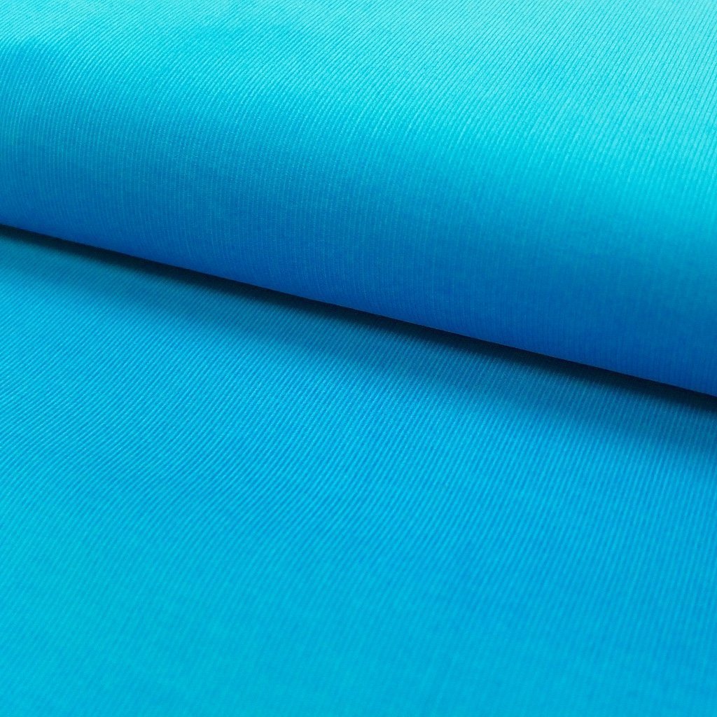 Tissu Velours milleraies Bleu turquoise