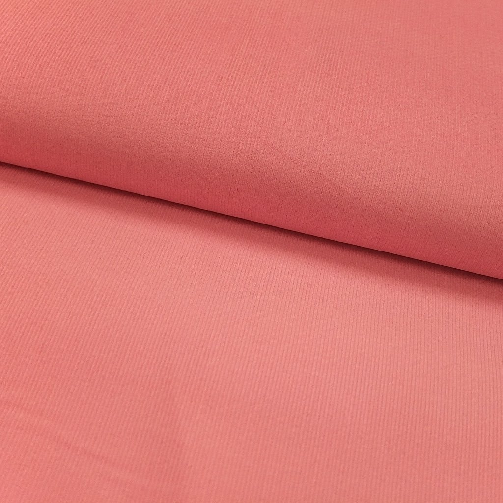 Tissu Velours milleraies Rose