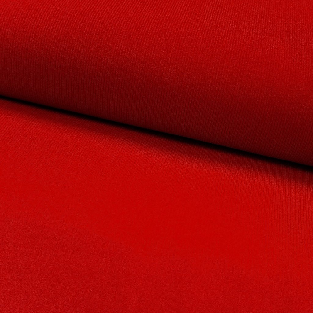 Tissu Velours milleraies Rouge