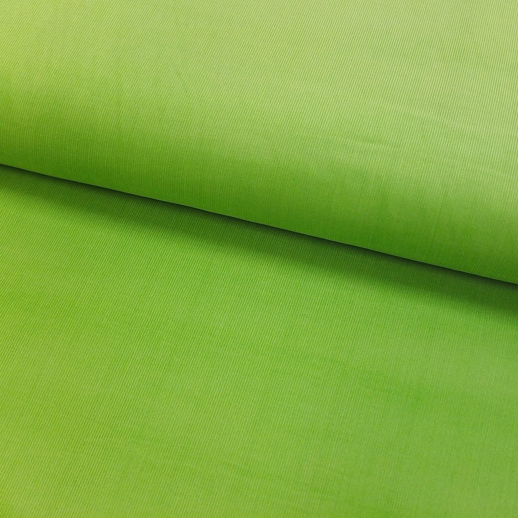 Tissu Velours milleraies Vert pomme