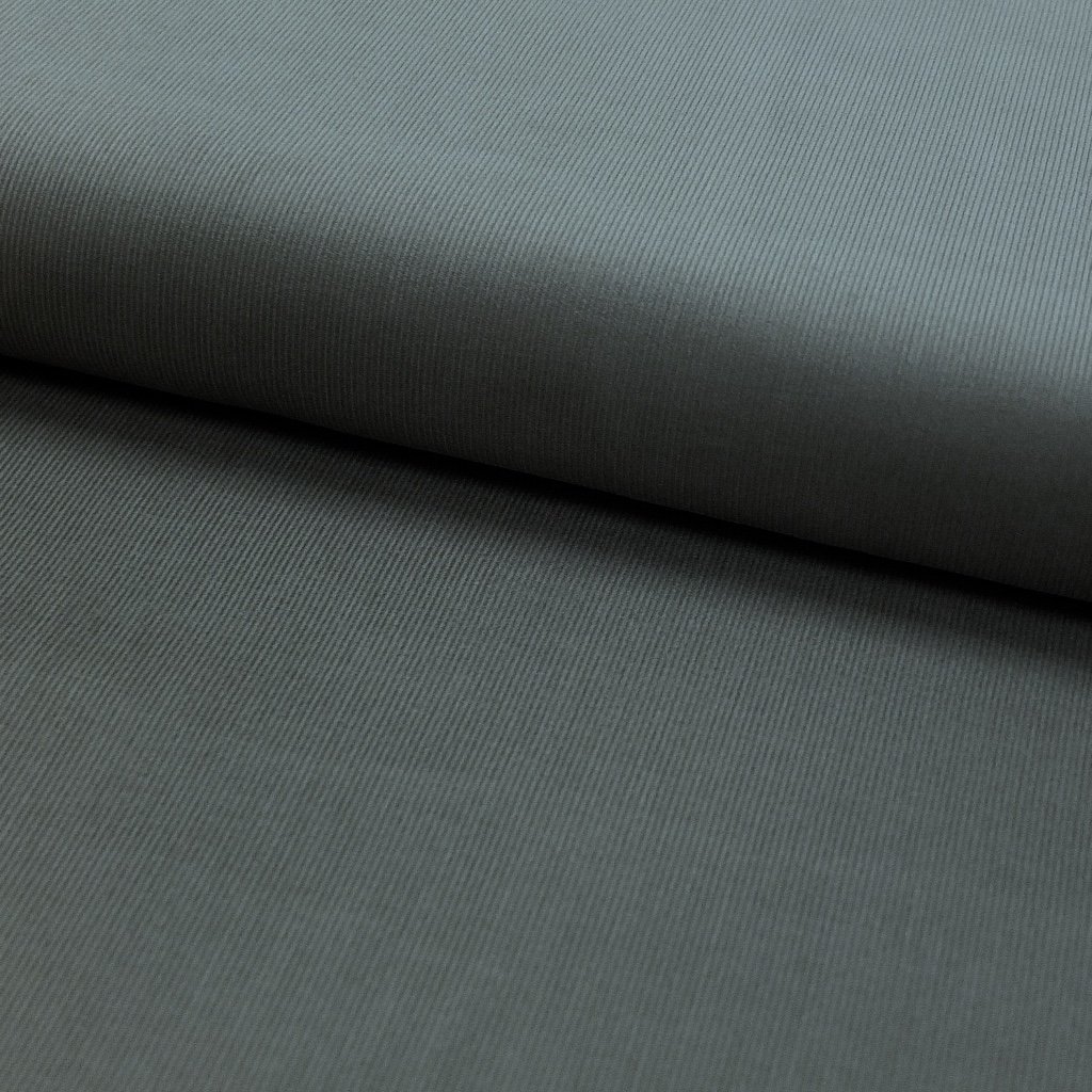 Tissu Velours milleraies Gris anthracite