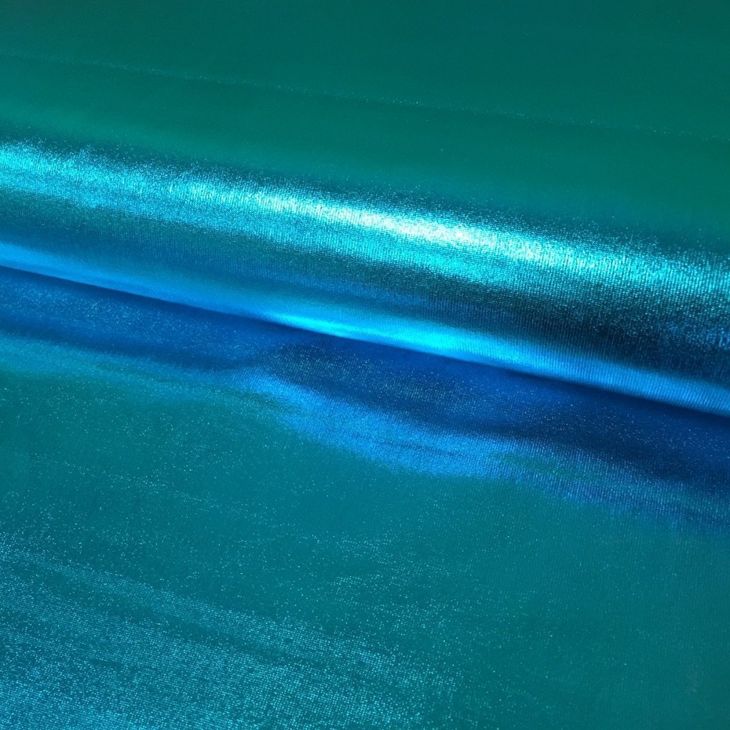Tissu Lamé brillant Bleu turquoise