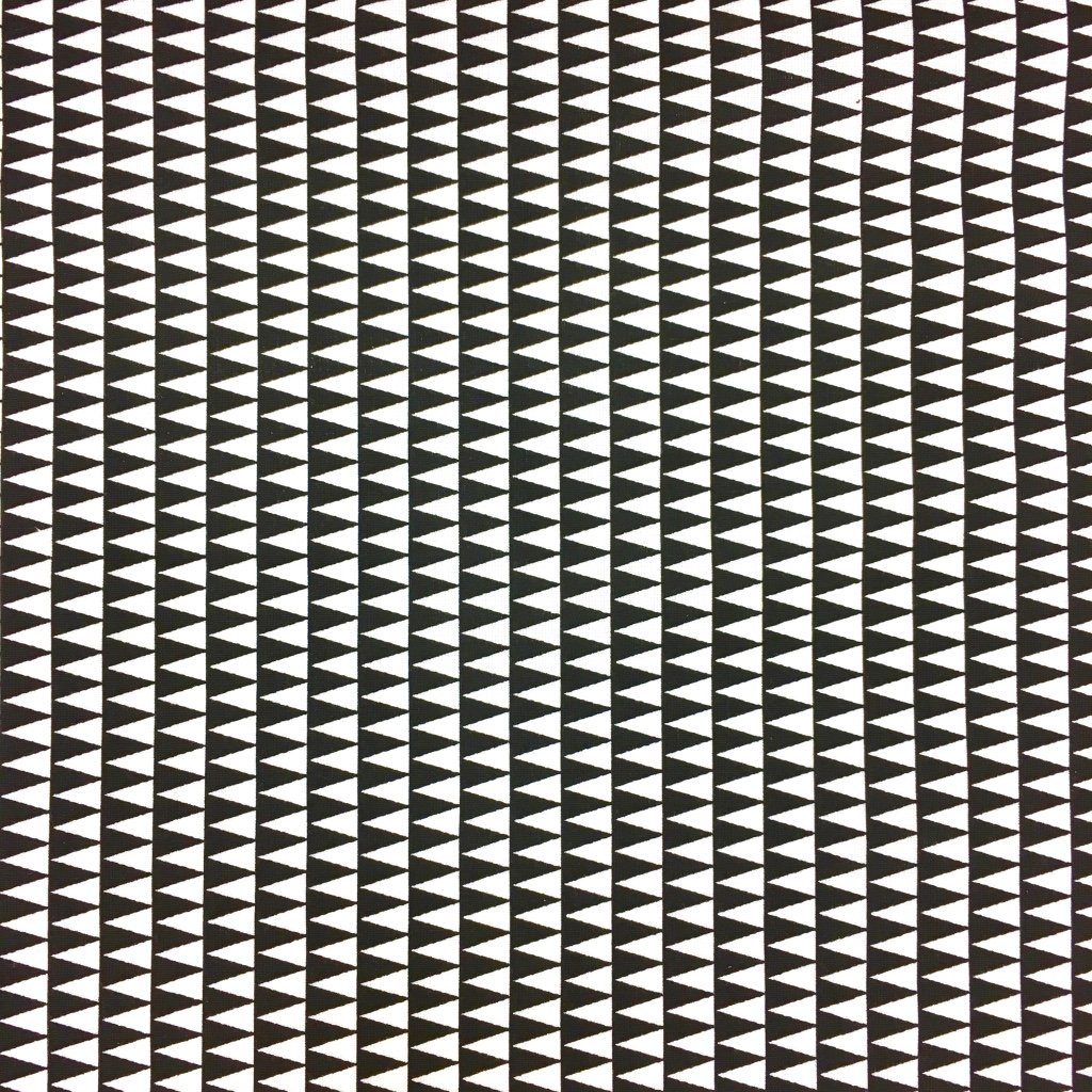 Tissu Coton Imprimé Arty Noir Triangles Blancs