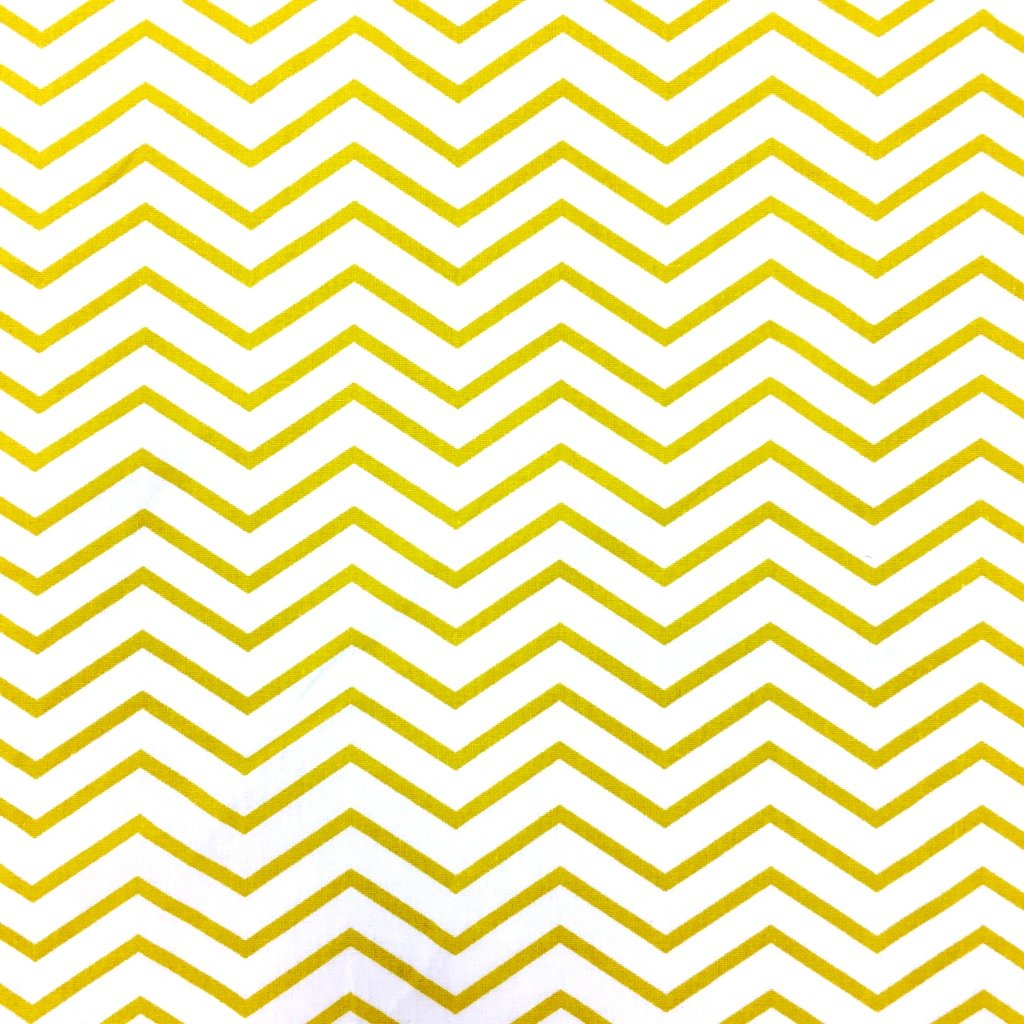Tissu Coton Imprimé Arty Chevrons Jaune citron