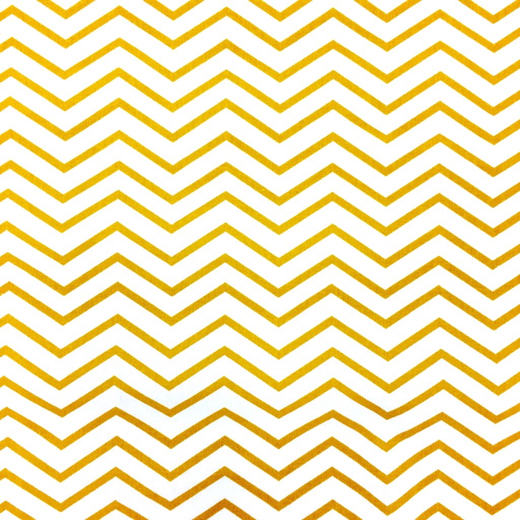 Tissu Coton Imprimé Arty Chevrons Moutarde