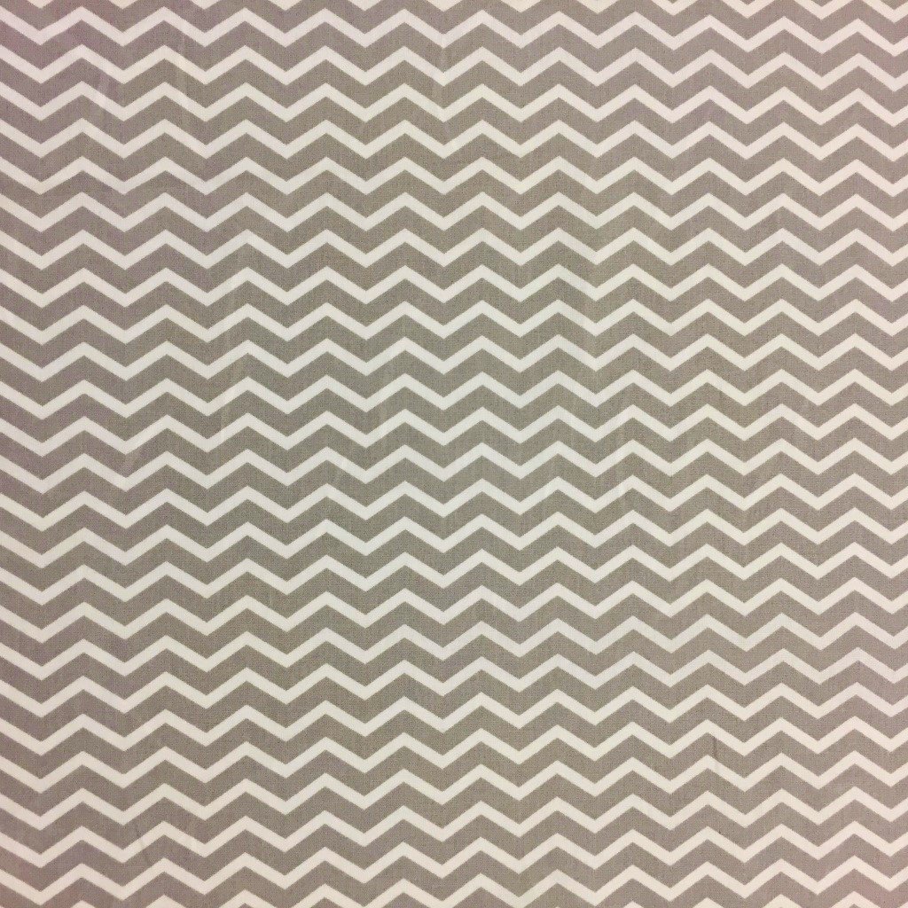 Tissu Coton Imprimé Arty Chevrons Gris