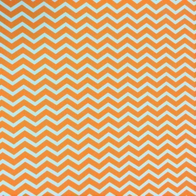 Tissu Coton Imprimé Arty Chevrons Orange