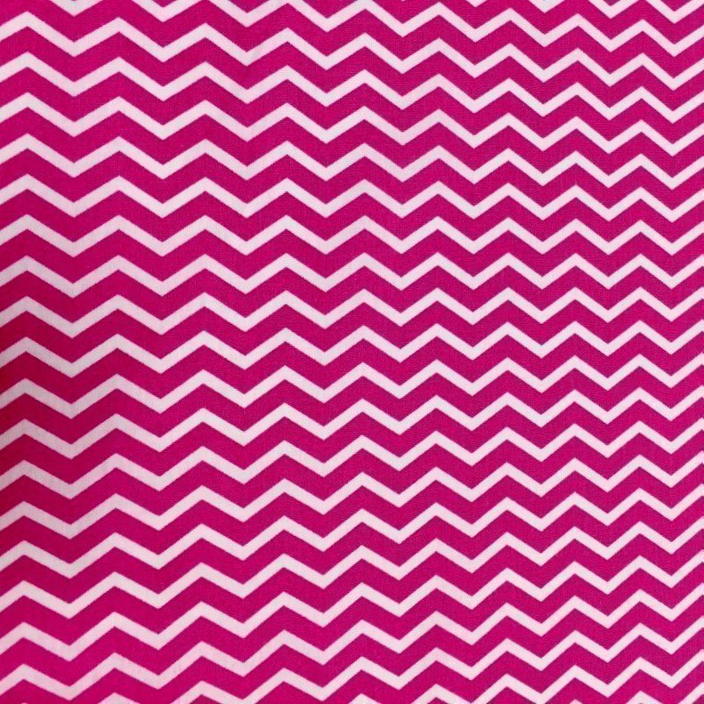 Tissu Coton Imprimé Arty Chevrons Rose