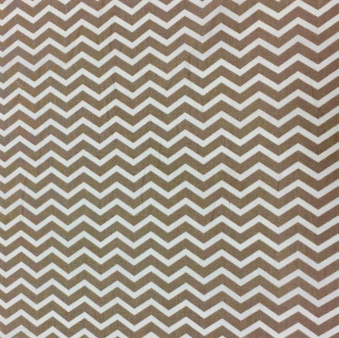 Tissu Coton Imprimé Arty Chevrons Taupe