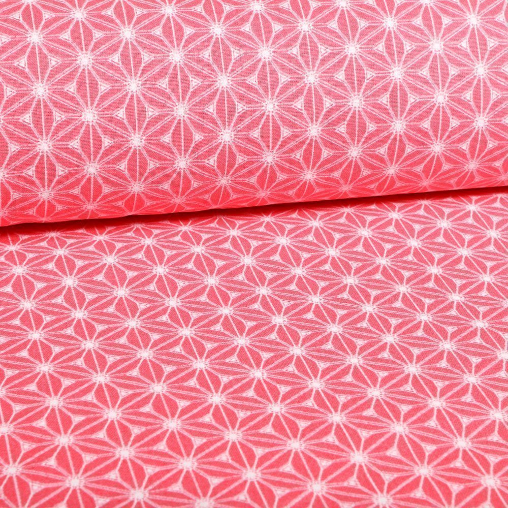 Tissu Coton Imprimé Arty Pastèque Formes liées Blanches