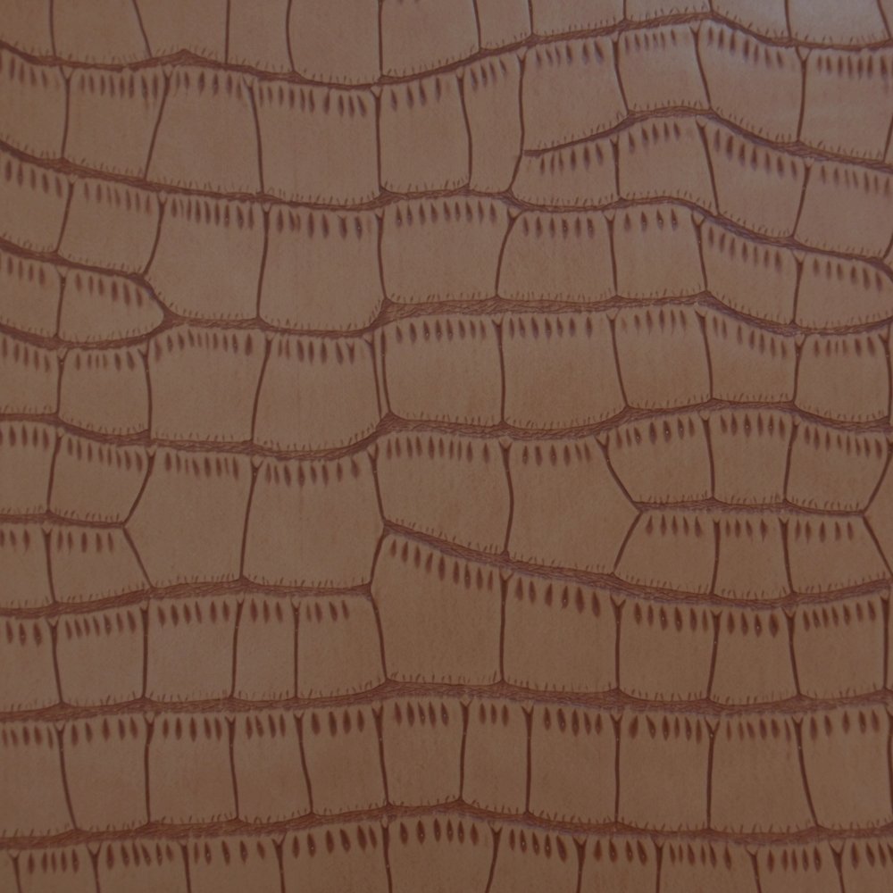 Tissu Simili cuir Crocodile Beige