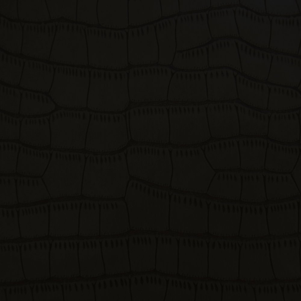 Tissu Simili cuir Crocodile Noir
