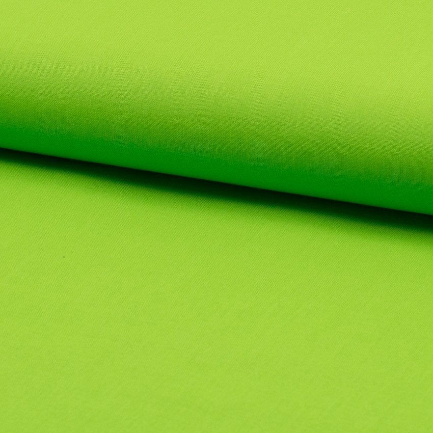 Tissu Coton uni Vert citron