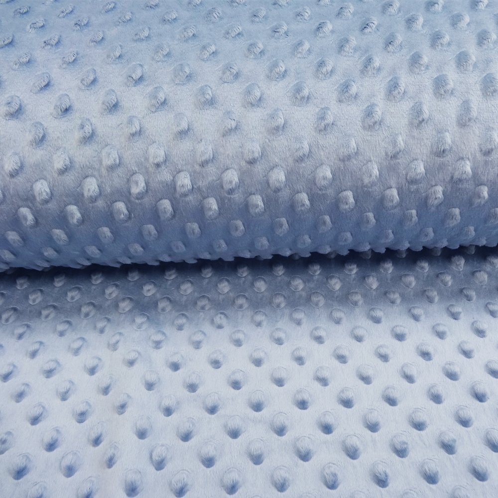 Tissu Minky Ultra doux Pois Bleuet