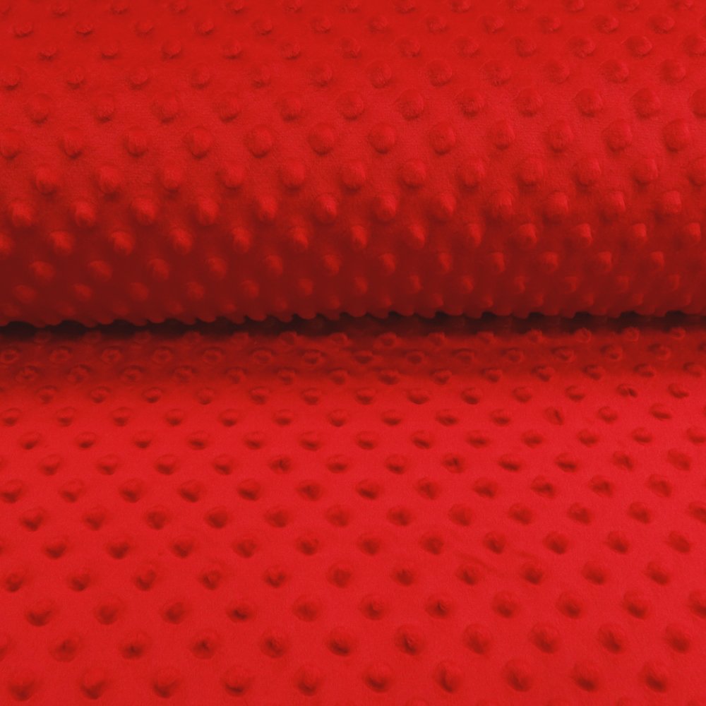Tissu Minky Ultra doux Pois Rouge