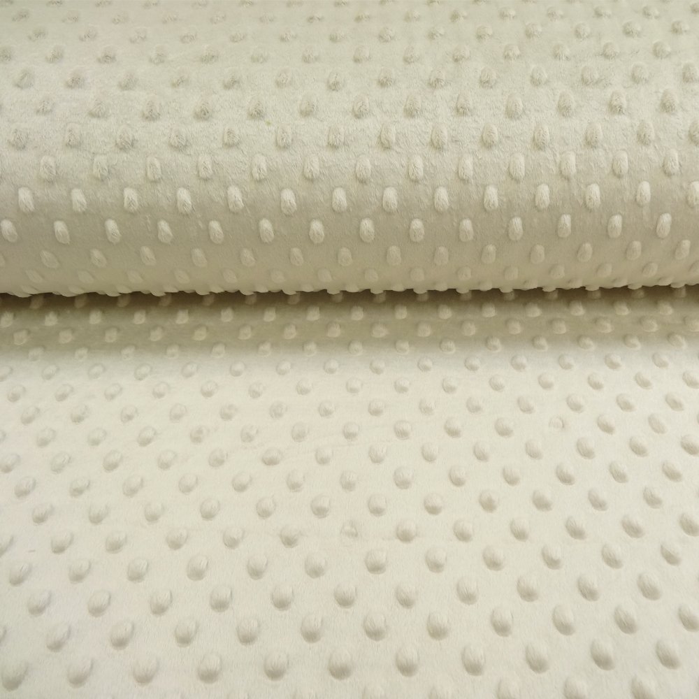 Tissu Minky Ultra doux Pois Sable