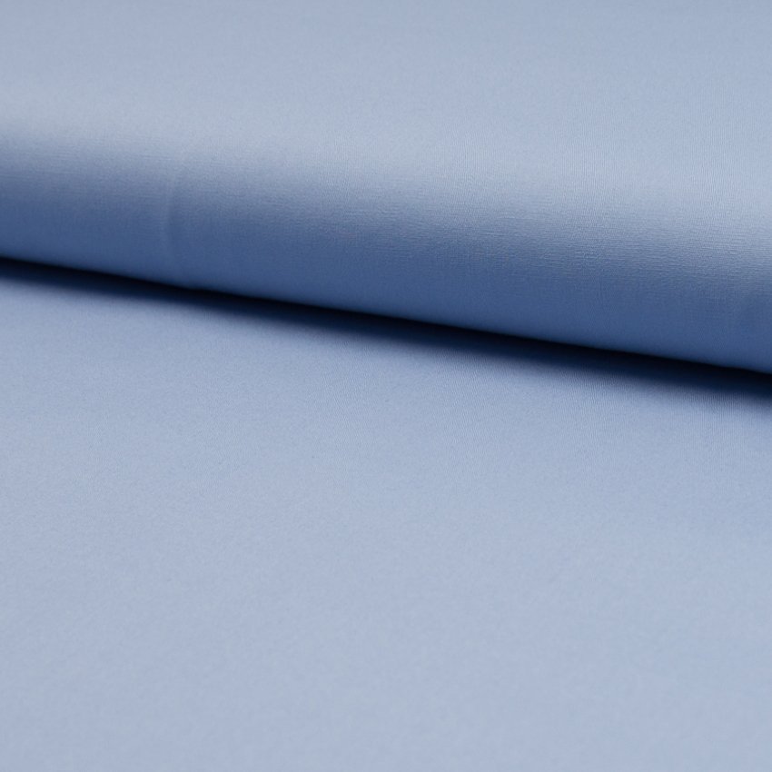 Tissu Popeline de coton unie Bleu ciel