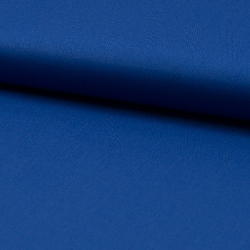 Tissu Popeline de coton unie Bleu foncé