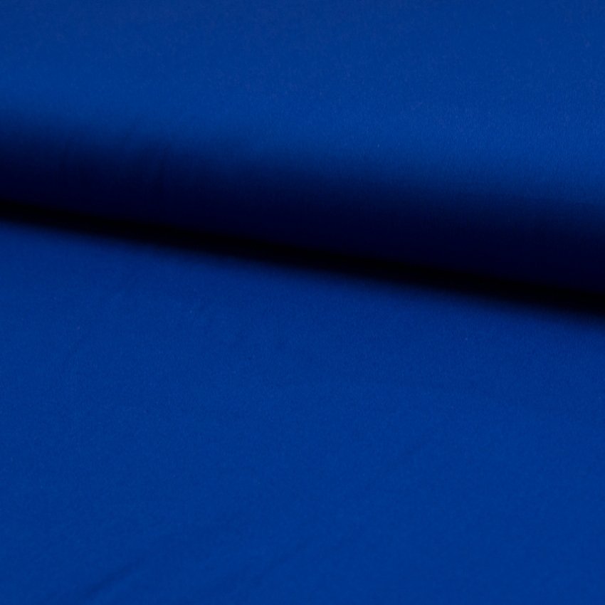 Tissu Popeline de coton unie Bleu roi