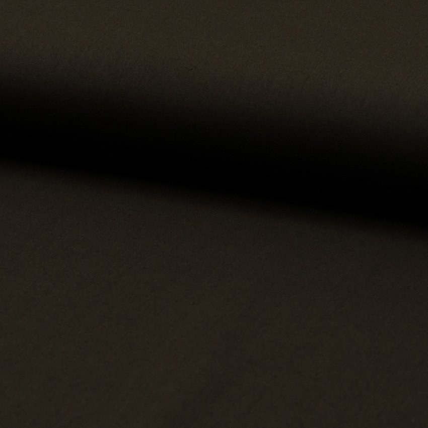 Tissu Popeline de coton unie Chocolat