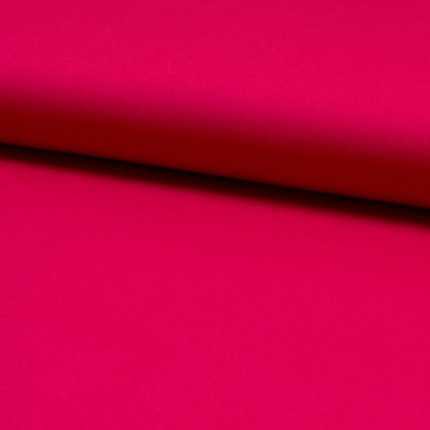 Tissu Popeline de coton unie Framboise