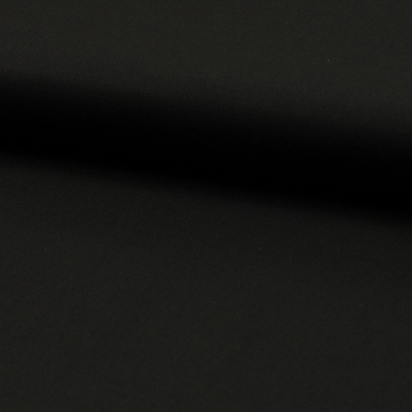 Tissu Popeline de coton unie Noir