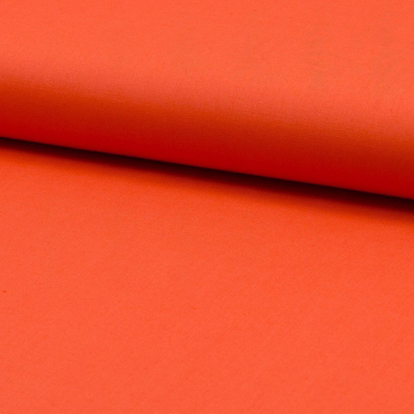 Tissu Popeline de coton unie Orangé nacré