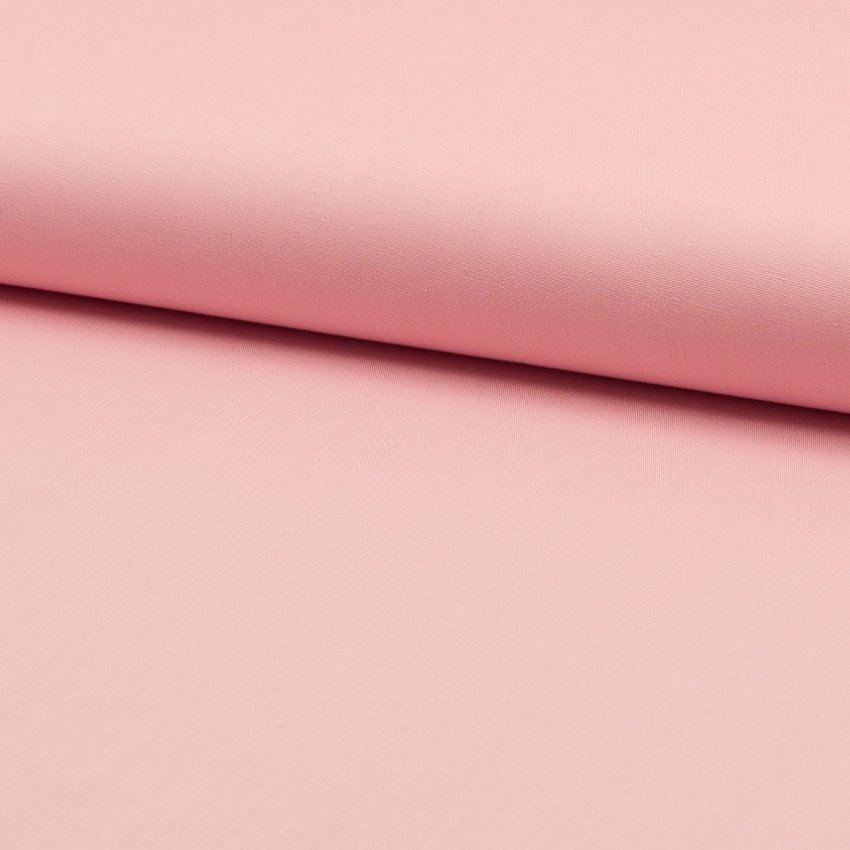 Tissu Popeline de coton unie Rose pâle