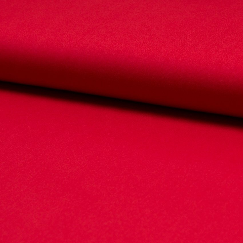 Tissu Popeline de coton unie Rouge