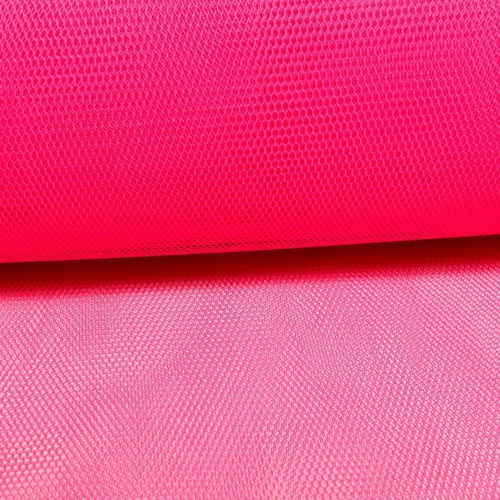 Tissu Tulle Rigide Rose Fluo - Au mètre