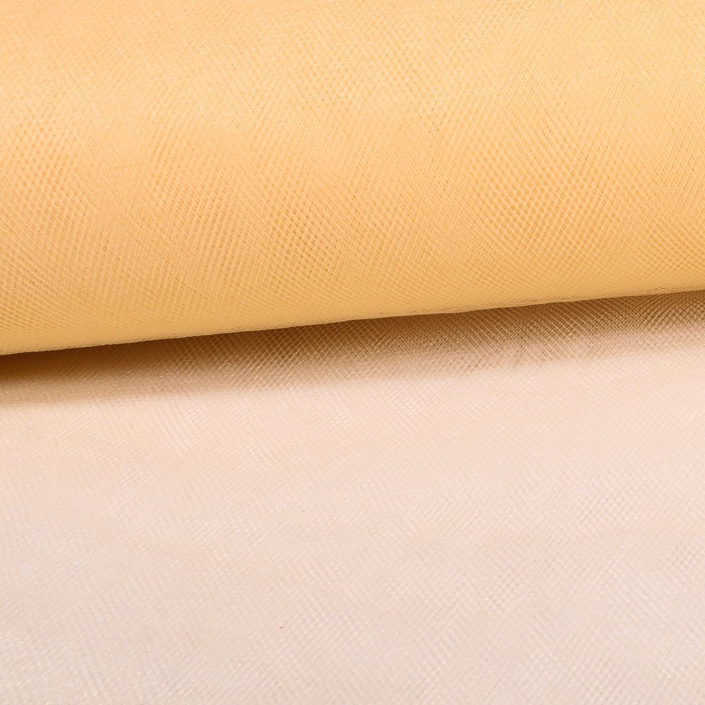 Tissu Tulle Souple Grande Largeur Beige Doré - Au mètre