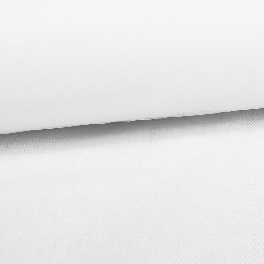 Tissu Tulle Souple Grande Largeur Blanc - Au mètre