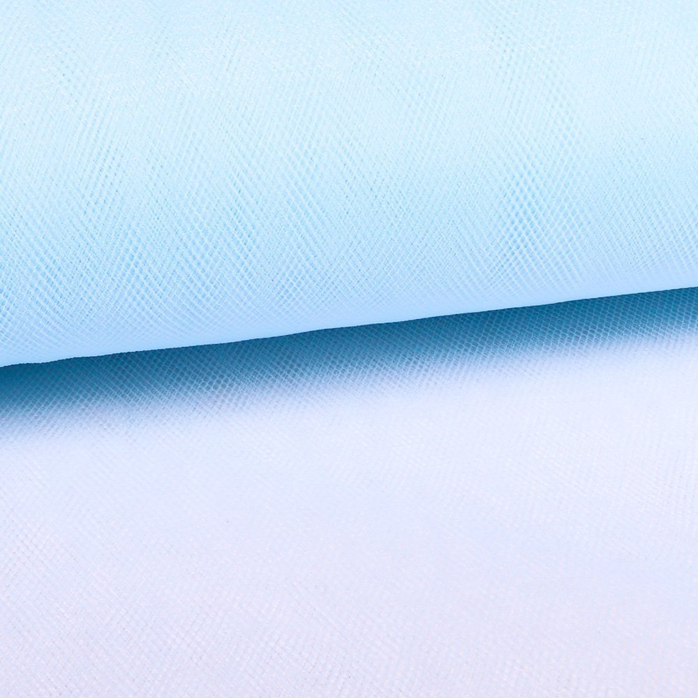 Tissu Tulle Souple Grande Largeur Bleu ciel - Au mètre