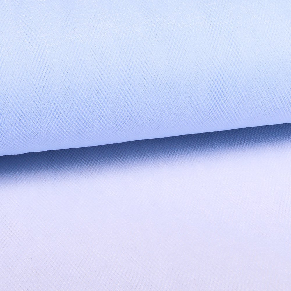 Tissu Tulle Souple Grande Largeur Bleu Dragée - Au mètre