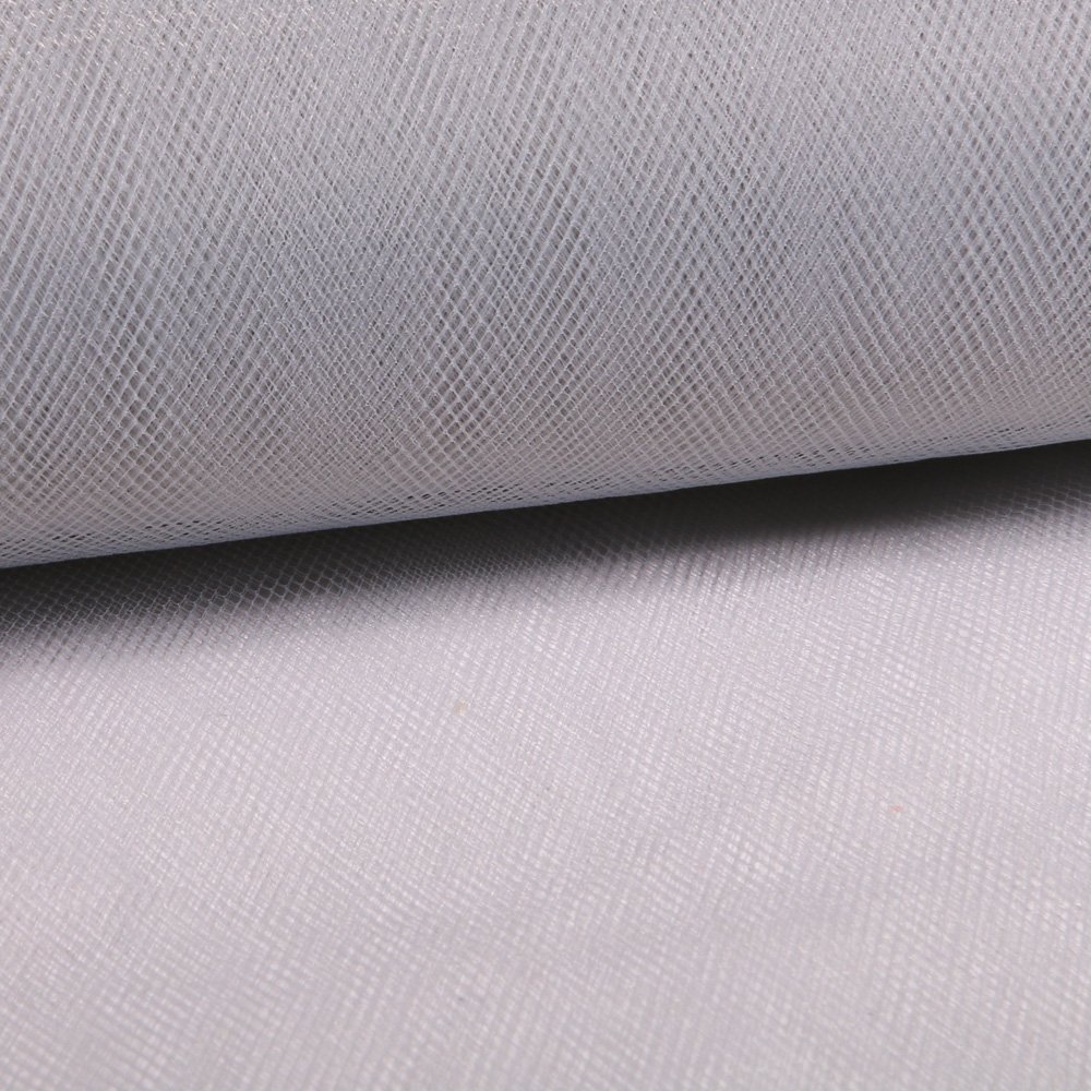 Tissu Tulle Souple Grande Largeur Acier - Au mètre
