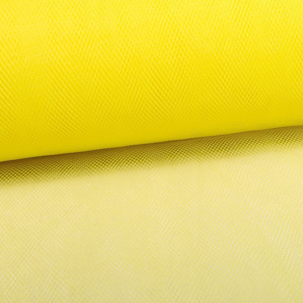 Tissu Tulle Souple Grande Largeur Jaune Fluo - Au mètre