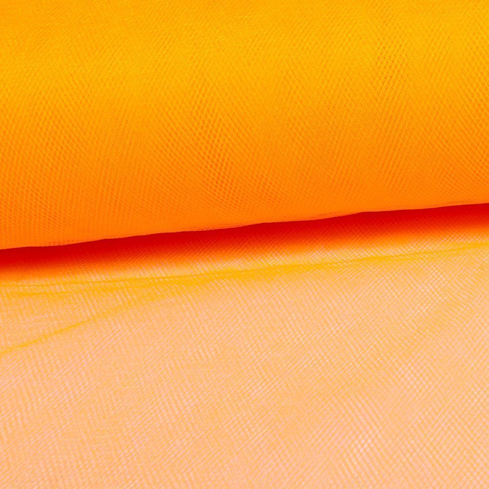 Tissu Tulle Souple Grande Largeur Jaune Orangé - Au mètre