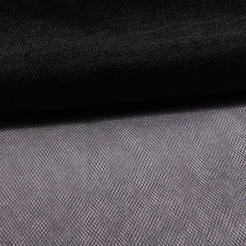 Tissu Tulle Souple Grande Largeur Noir - Au mètre