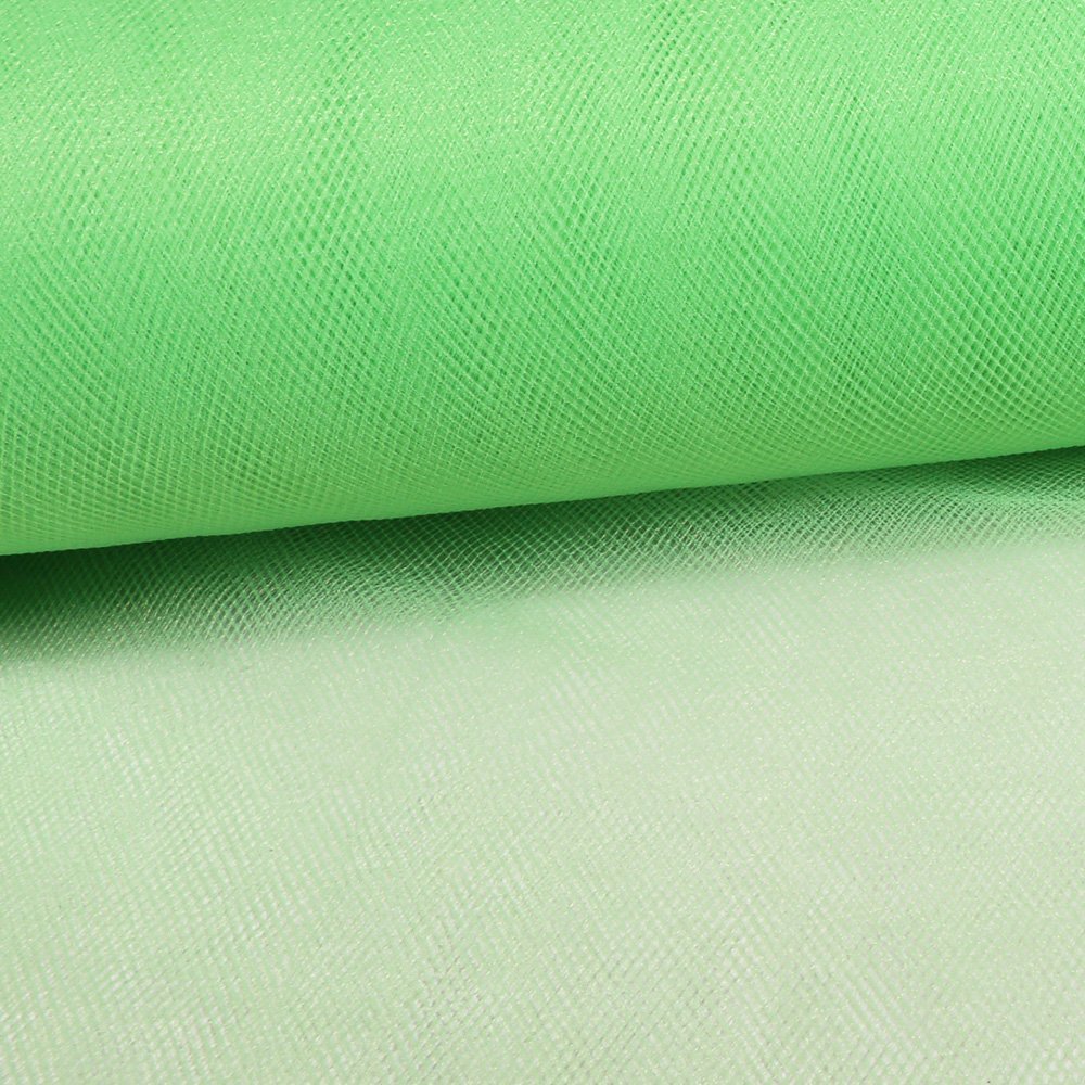 Tissu Tulle Souple Grande Largeur Vert Jade - Au mètre