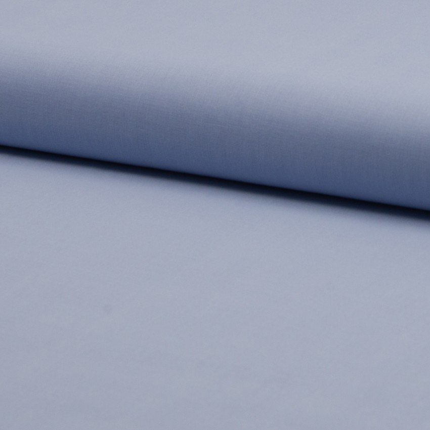 Tissu Voile de coton uni Bleu gris