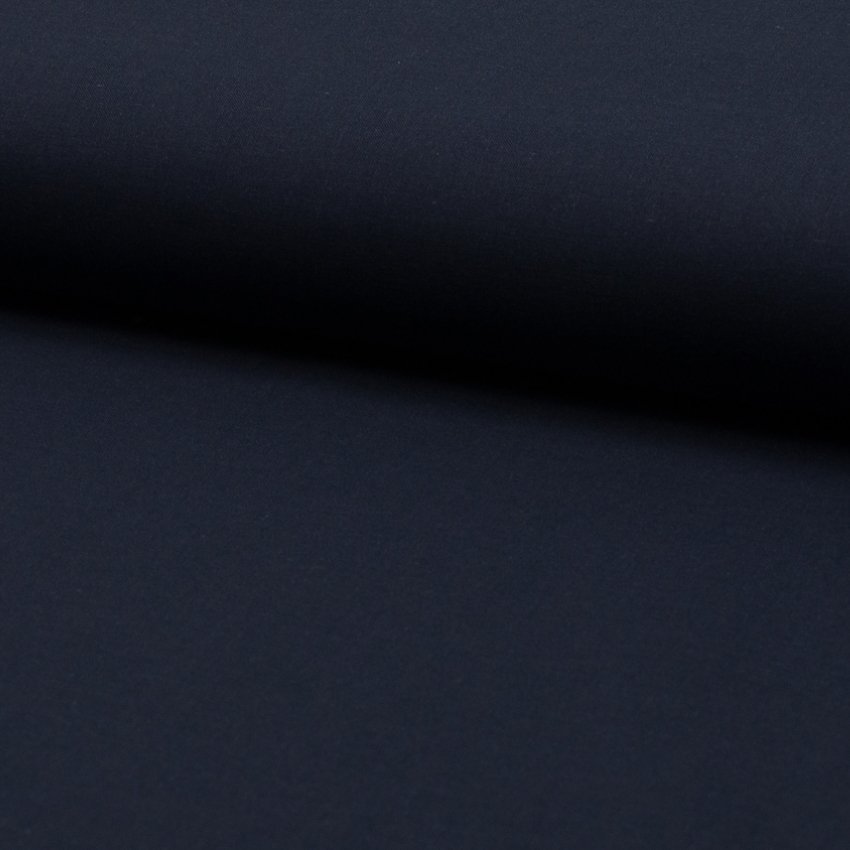 Tissu Voile de coton uni Bleu marine